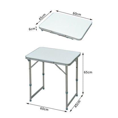 Outsunny Patio Foldable Picnic Table in Silver