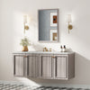 HOMCOM Wall Bathroom Mirror, 40 x 60 cm Wall-Mounted Mirror for Living Room, Bedroom, Hallway, Grey