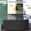Outsunny 600D Oxford Cloth Furniture Cover, 2 Seater Sofa Protector for Garden Patio, Outdoor, Waterproof, Black, 140L x 84W x 56/94H cm