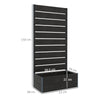 Outsunny 34 x 69.5cm Garden Planter Box, with Back Trellis, Black
