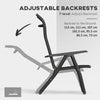 Outsunny Set of Four Folding Garden Chairs, with Seven-Position Adjustable Backs, Dark Brown