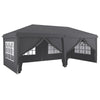 Outsunny Outsunny 3 x 6 m Garden Pop Up Gazebo, Wedding Party Tent Marquee, Water Resistant Awning Canopy with Sidewalls, Windows, Carry Bag, Grey