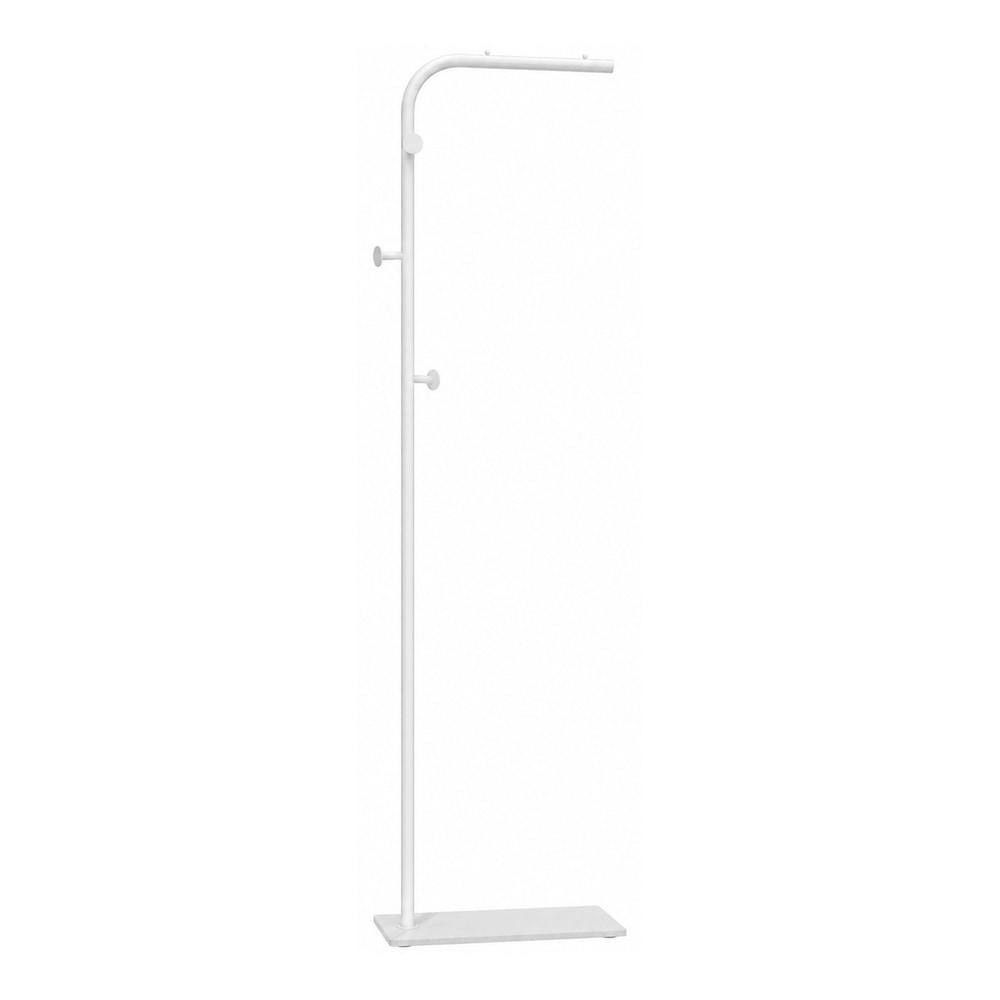 HOMCOM Clothing Rack with 3 Side Hooks, Garment Rack with Marble Base, 45 x 25 x 169 cm, for Bedroom, Bathroom, White