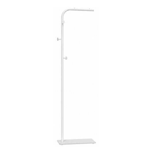 HOMCOM Clothing Rack with 3 Side Hooks, Garment Rack with Marble Base, 45 x 25 x 169 cm, for Bedroom, Bathroom, White