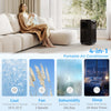HOMCOM Air Conditioning Unit 10000 BTU, 4-in-1 Portable Air Conditioner with Remote Control, LED Display, 2 Speeds, Black