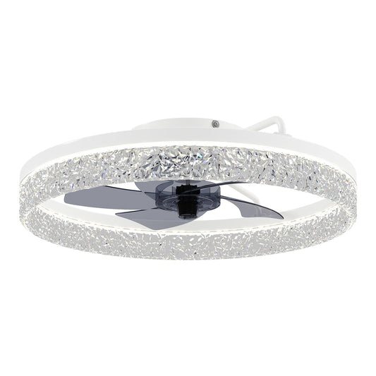 HOMCOM Ceiling Fan with Lights in White