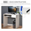 HOMCOM 80cm Compact Computer Desk with Keyboard Tray, Home Office Desk with Drawer for Bedroom Study, White