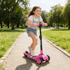 AIYAPLAY Three-Wheel Foldable Electric Scooter for Kids Aged 6-10 Years, Pink