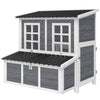 PawHut Wooden Chicken Coop with Nesting Box, Slide-Out Tray, Perches, for 2-4 Chickens, 100 x 86 x 100cm