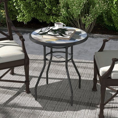 Outsunny Φ60 Garden Table in Multi Colour