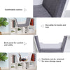 HOMCOM Bookcase Storage Shelf with Cushioned Reading Seat, Cube Bookshelf Organizer for Bedroom Living Room, White