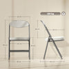 HOMCOM Set of Four Folding Corduroy Seat Chairs - Off-White