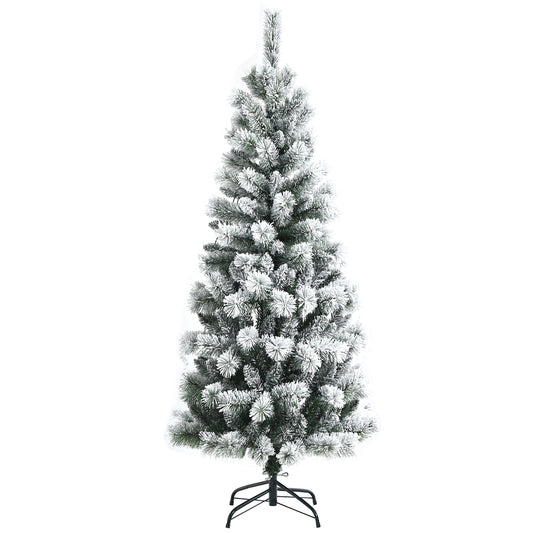 Illuminated Artificial Christmas tree with 140/200 LED lights-6FT standing on a metal base