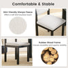 Imitation Lamb Fleece Home Chair Set of 4 with Upholstered Seat-White