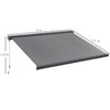 Outsunny 3 x 2.5m Electric Awning with Remote Controller, Aluminium Frame DIY Retractable Awning, UV50+ Sun Shade Canopy for Garden Patio Deck Door Window, Grey