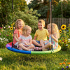 AIYAPLAY Tree Swing Seat, 120cm Kids Saucer Swing with Adjustable Ropes and Tree Straps, 300kg Capacity, Multicolour