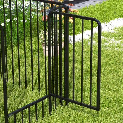 PawHut 80cm 8 Panels Heavy Duty Dog Pen, Pet Playpen for Indoors, Outdoors, Small, Medium Dogs