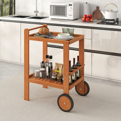 The kitchen island cart filled with food and drinks in a modern kitchen setting