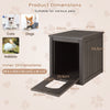 Indoor Outdoor Cat House with Flip Front Door and Raised Floor-Coffee