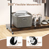 Industrial Clothes Rack Rolling Garment Rack with Bottom Storage Shelf-Rustic Brown