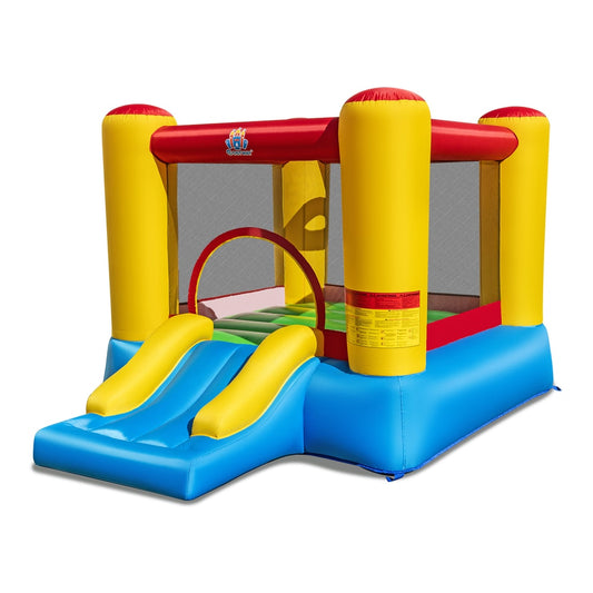 Inflatable Bounce House Kids Castle Slide Bouncer with basketball rim