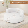 Inflatable Couch Inflatable Lounger Air Sofa with Detachable Cover-White