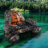 Inflatable Fishing Float Tube Portable Fishing Boat with Shoulder Straps-Colourful