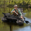 Inflatable Fishing Float Tube Portable Fishing Boat with Shoulder Straps-Colourful