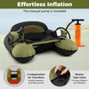 Inflatable Float Tube Fishing River Float with Adjustable Fishing Rod Holder-Green