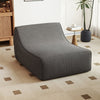Inflatable Lounge Chair Ergonomic Blow Up Lazy Sofa with Detachable Cover and Anti-Slip Base-Grey