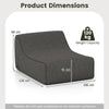 Inflatable Lounge Chair Ergonomic Blow Up Lazy Sofa with Detachable Cover and Anti-Slip Base-Grey