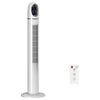 HOMCOM Tower Fan for Bedroom, Standing Floor Fan with Oscillating, 3 Modes, 3 Speeds, 24 Hour Timer, White