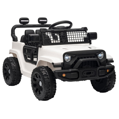 AIYAPLAY 12V Electric Car for Kids with Remote in White