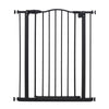 PawHut Pressure Fit Dog Stair Gate No Drilling Safety Gate Auto Close for Doorways, Hallways, 74-80cm Adjustable, 94cm Tall, Black