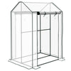 Outsunny Green House, Mini Greenhouse with 2 Roll-up Doors, Vent Holes and Reinforced Cover, 100 x 80 x 150cm