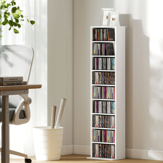 HOMCOM 260 Narrow CD Storage Unit - White