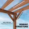 Outsunny 3.6 x 3 m Wooden Pergola Kit, Garden Pergola Gazebo Grape Trellis with Triangle Supports, Maple Wood-effect