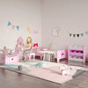 ZONEKIZ Kids Storage Rack, with Nine Removable Baskets, for Nursery, Bedroom, Playroom - Pink