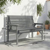 Outsunny 2 Seater Wooden Garden Bench, Slatted Patio Bench with Armrest and Backrest, Outdoor Furniture for Indoor, Balcony