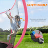 SPORTNOW 10ft Outdoor Trampoline with Enclosure Net, Spring Cover, Pink