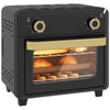 HOMCOM 10L Air Fryer Oven, Mini Oven, Oil Free Cooking, Grill, Roast, Bake, with Adjustable Temperature, Timer, Dishwasher Safe, 1000W, Black