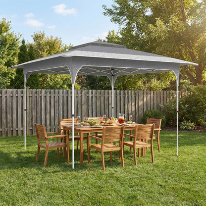 Outsunny Pop Up Gazebo with One-Push Setup in Dark Grey