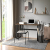 HOMCOM Computer Table, Writing Desk with Steel Frame and Wood Top, Industrial Home Study Table, 115 x 58 x 74.5cm, Rustic Brown and Black