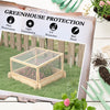 Outsunny 2-In-1 Wooden Greenhouse Planter Box - Natural
