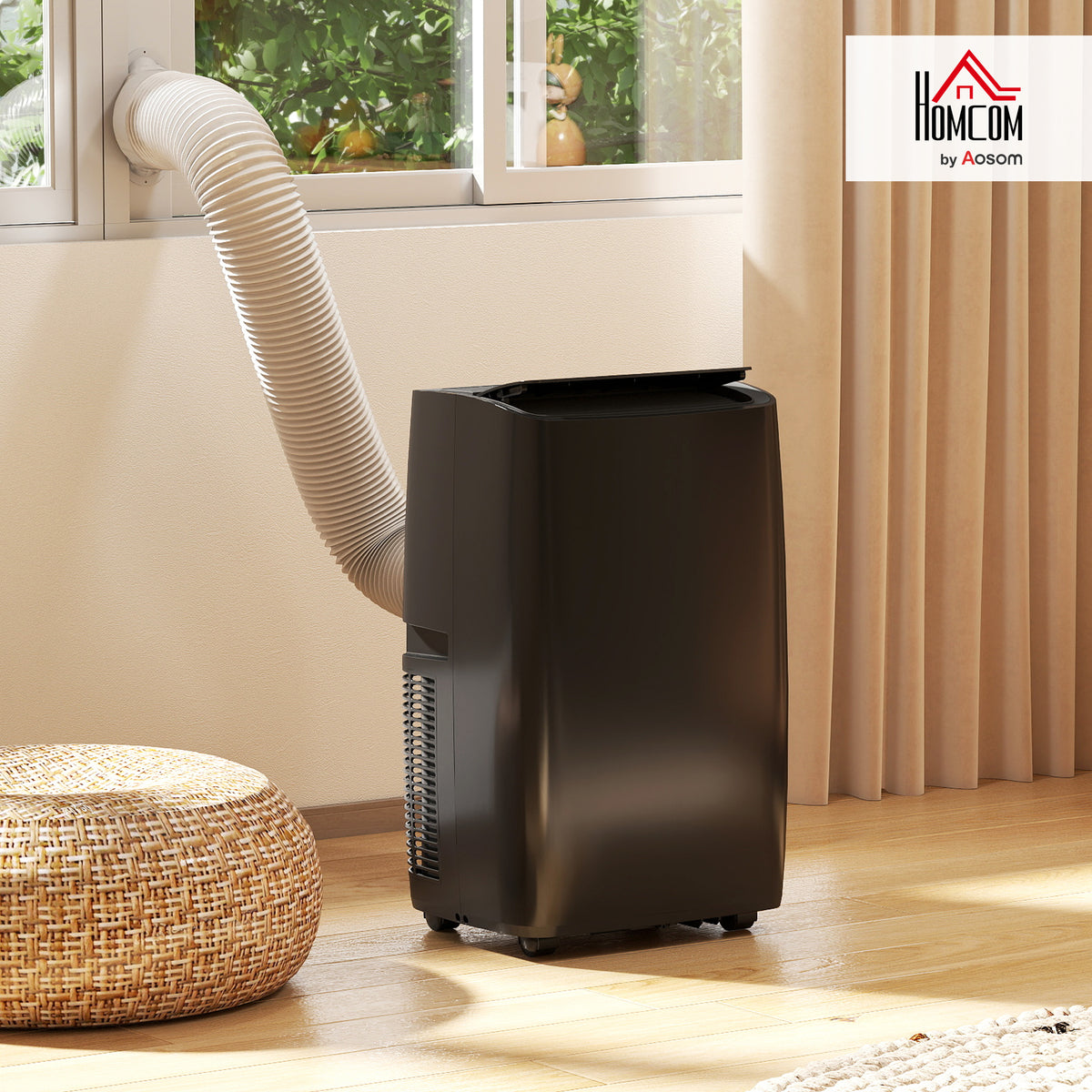 HOMCOM Portable Air Conditioner 14000 BTU in Black