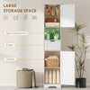 HOMCOM Slim Bathroom Storage Cabinet, with Sensor Lights - White