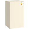 HOMCOM Under Counter Fridge, 91L Small Fridge with Chiller Box, Removable Shelf, Reversible Door, Adjustable Legs, Mini Refrigerator, Beige