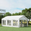 Outsunny 6m x 4m Heavy Duty Garden Gazebo for Parties, Wedding and Events, White