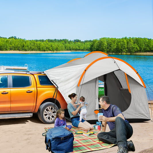 Outsunny SUV Car Tent in Grey and Orange