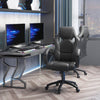 Vinsetto Office Chair Faux Leather Swivel Computer Desk Chair for Home Office with Wheels Armrests Black